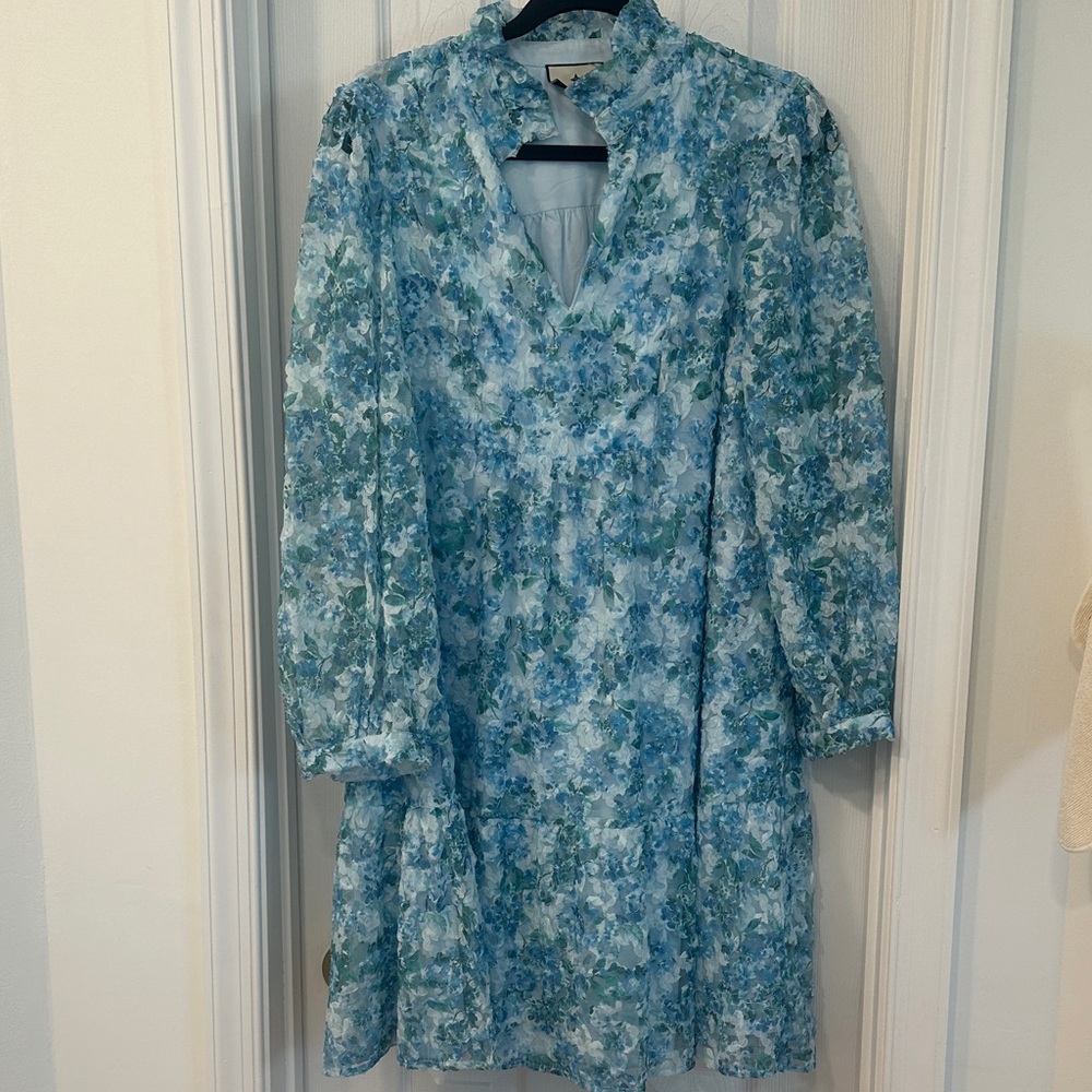 Tuckernuck Blue Floral Long Sleeve Dress